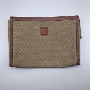 Vintage Celine Clutch Bag, Macadam, LARGE